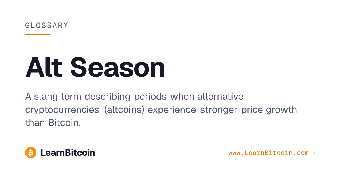 October Alt Alt Season | LearnBitcoin