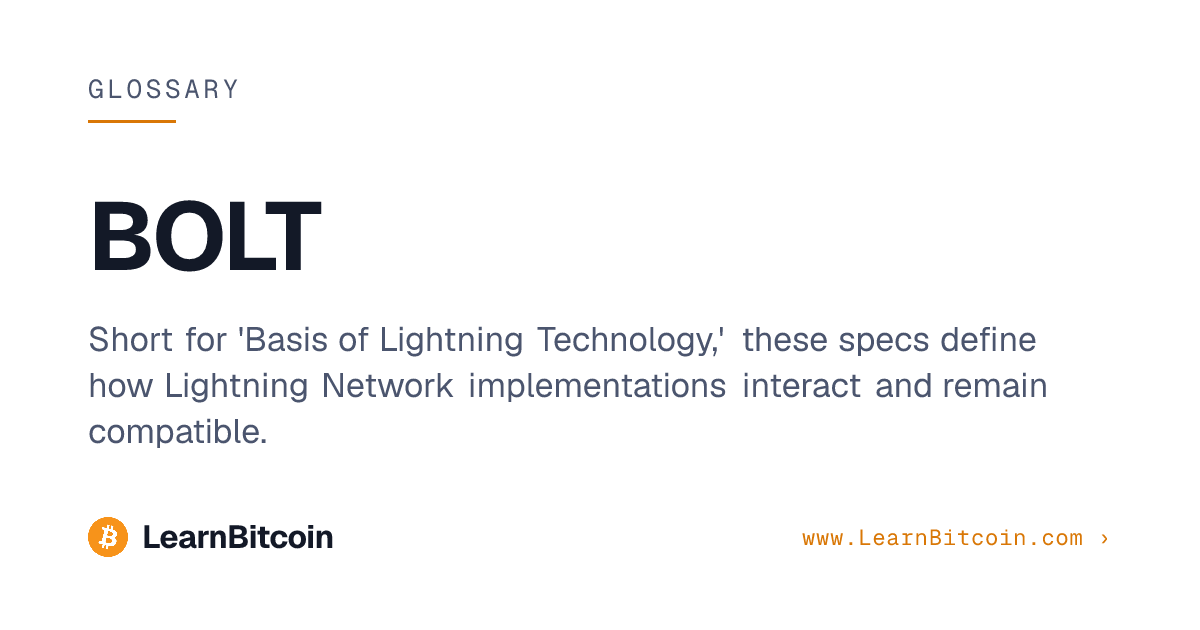 BOLT | LearnBitcoin
