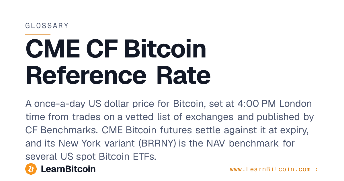 CME CF Bitcoin Reference Rate | LearnBitcoin