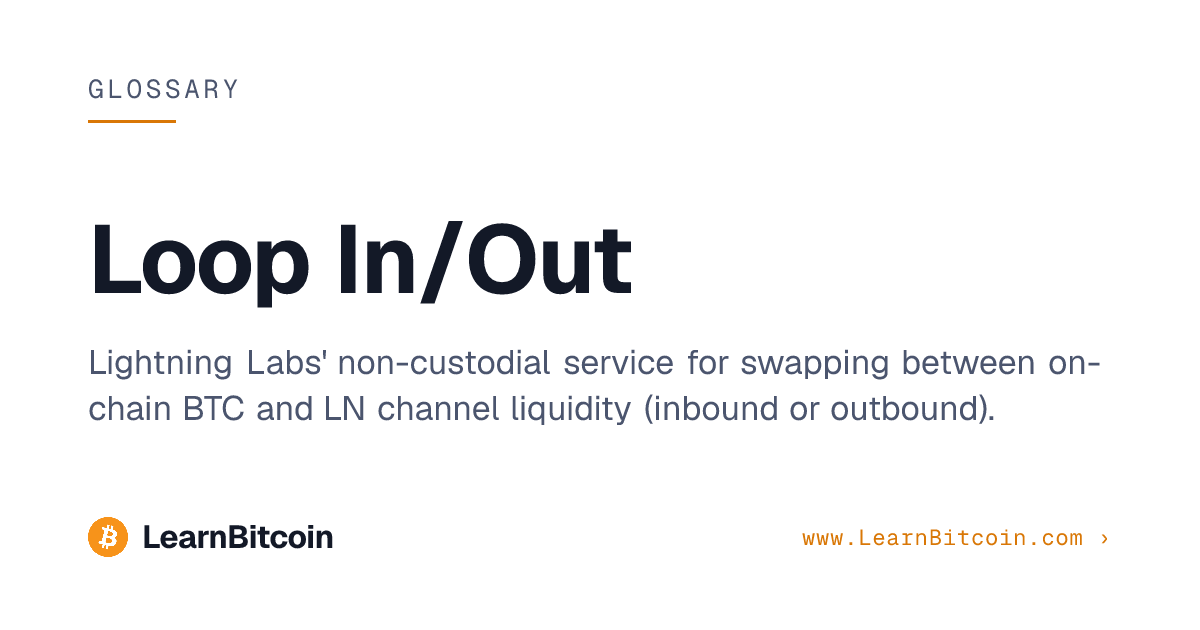 Loop In Loop Out Loop In/Out | LearnBitcoin